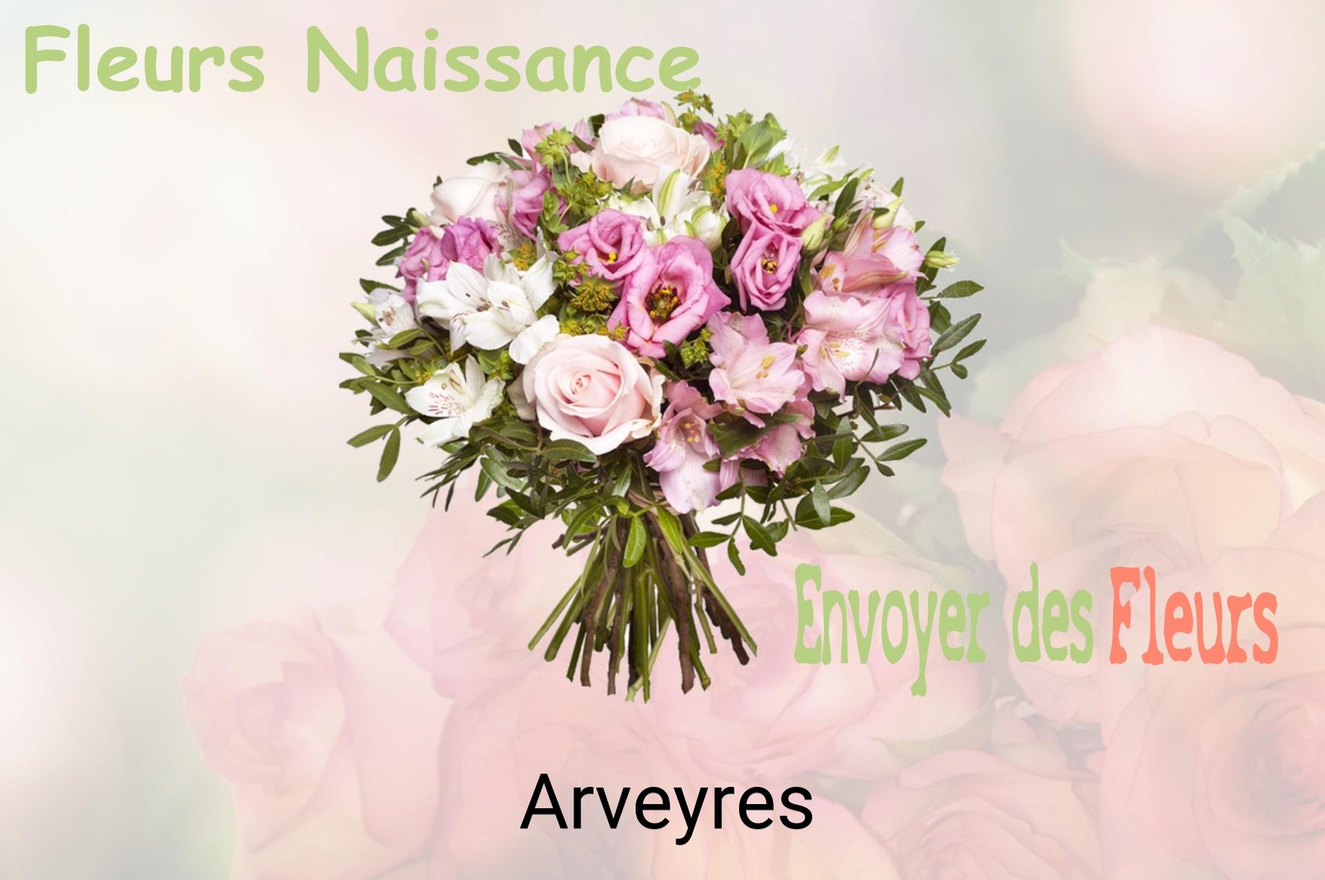 Bouquet de fleurs de naissance livré à Arveyres